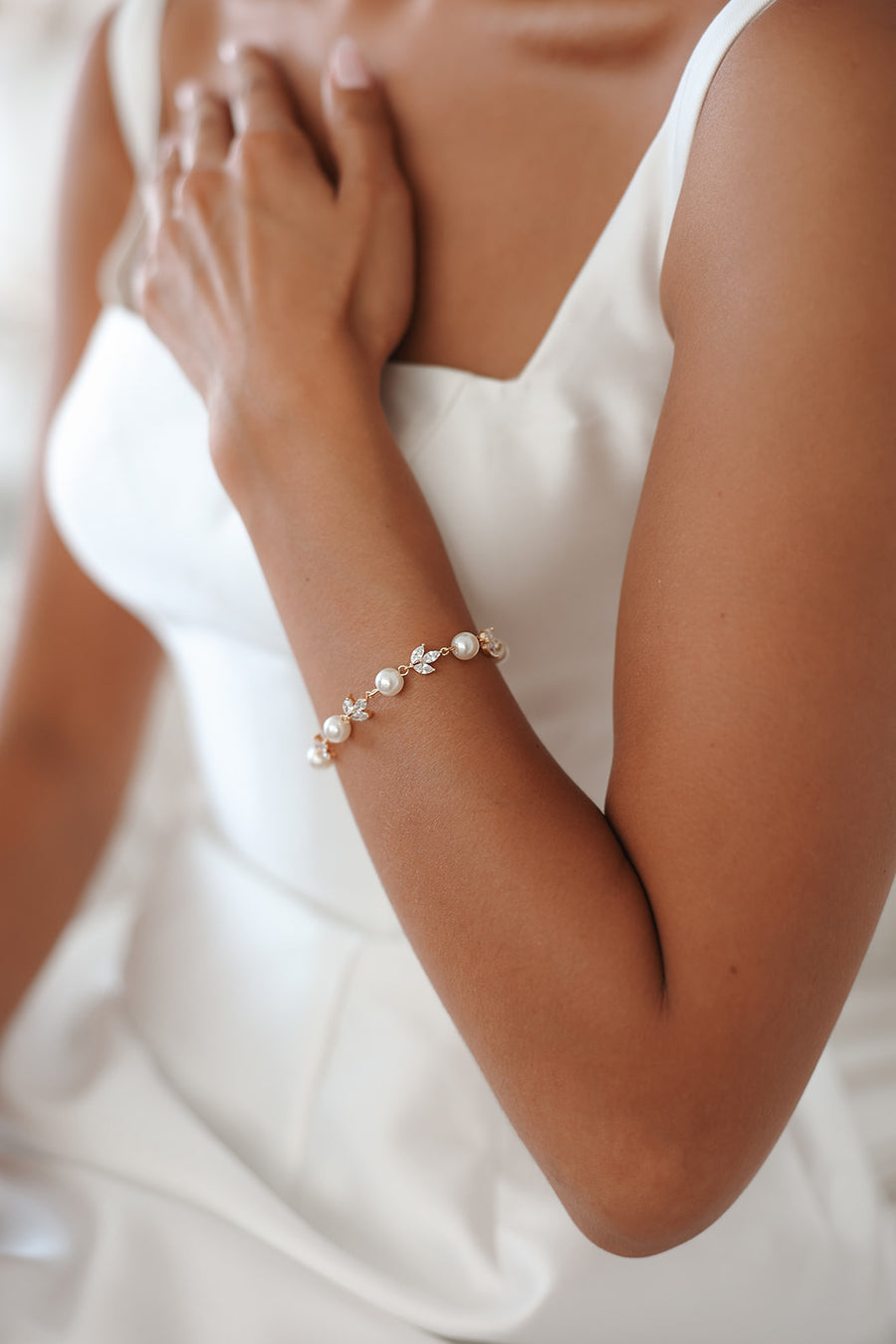 Forever Pearl and Crystal Bracelet