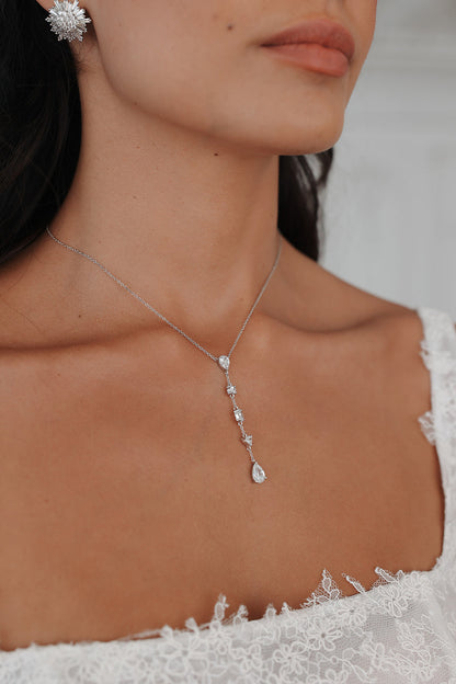 Lunar Crystal Drop Pendant