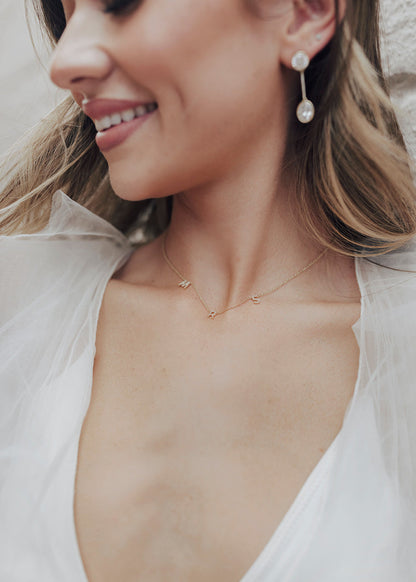 MRS SPACED out Pave Necklace
