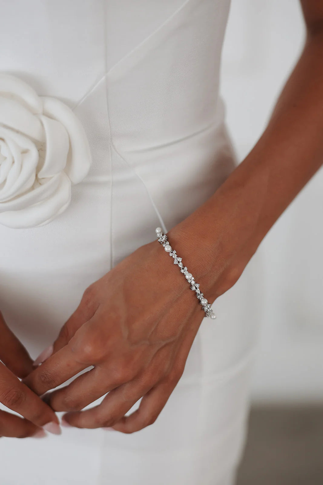 Opulent Pearl and Crystal Bracelet
